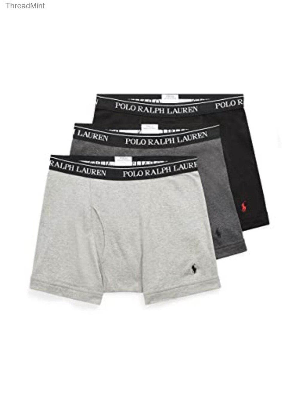 Men's Classic Fit Cotton Boxer Briefs 3-Pack Moisture Wicking Trunks